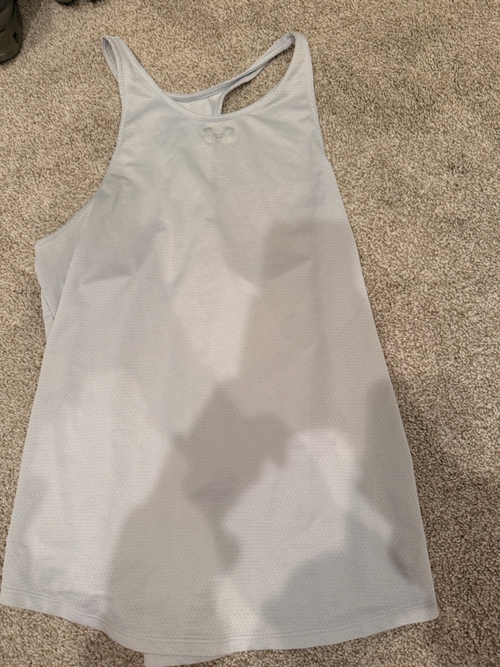 Under Armour Light Gray Mesh Racerback Tank Top